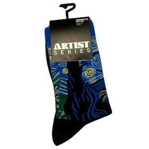 Artist Series: Starry Night Vincent Van Gogh Women’s Crew Socks | NWT